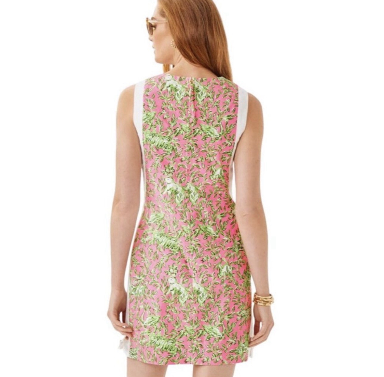 NWT LILLY PULITZER BECKLER STRETCH SHIFT ROUSSEAU PINK MANE CHARACTER DRESS 14