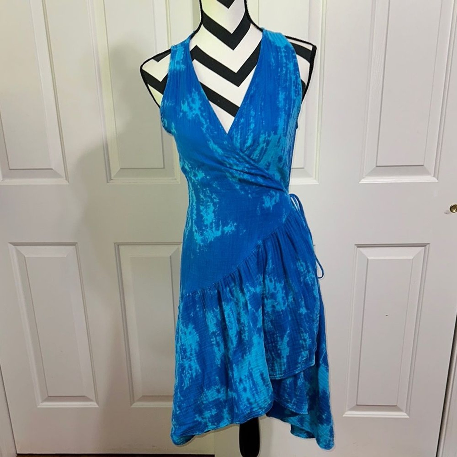 STARK X Blue Halter Wrap Dress