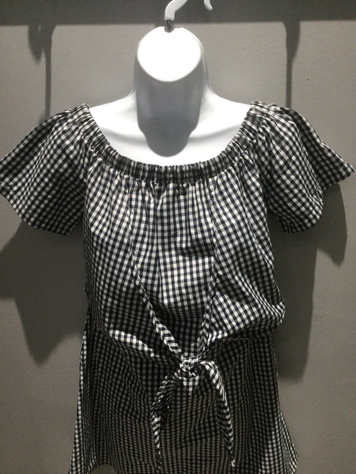 Women’s/Junior’s Style Envy Checkered Dress. Size Medium. Navy Blue/White. NWOT