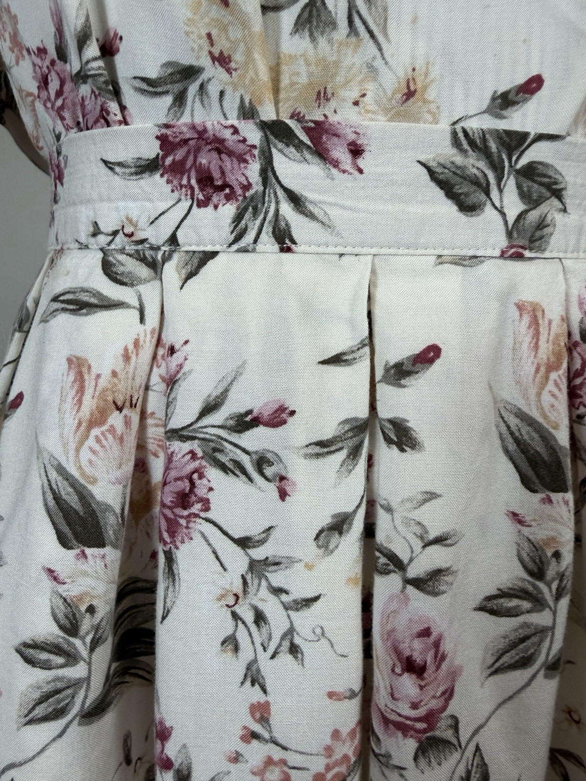 Vtg St Michael Marks Spencer Floral 2 Pc Skirt Top Set 100% Viscose Canada UK 16