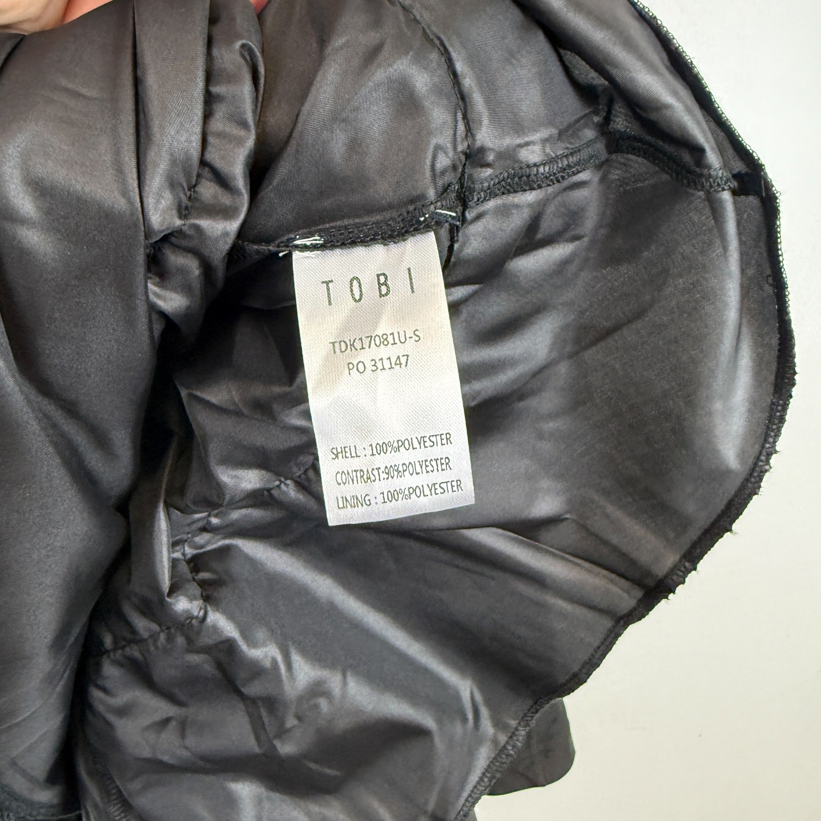 NWT TOBI Embroidered A-Line Mini Halter Black Dress – Size S