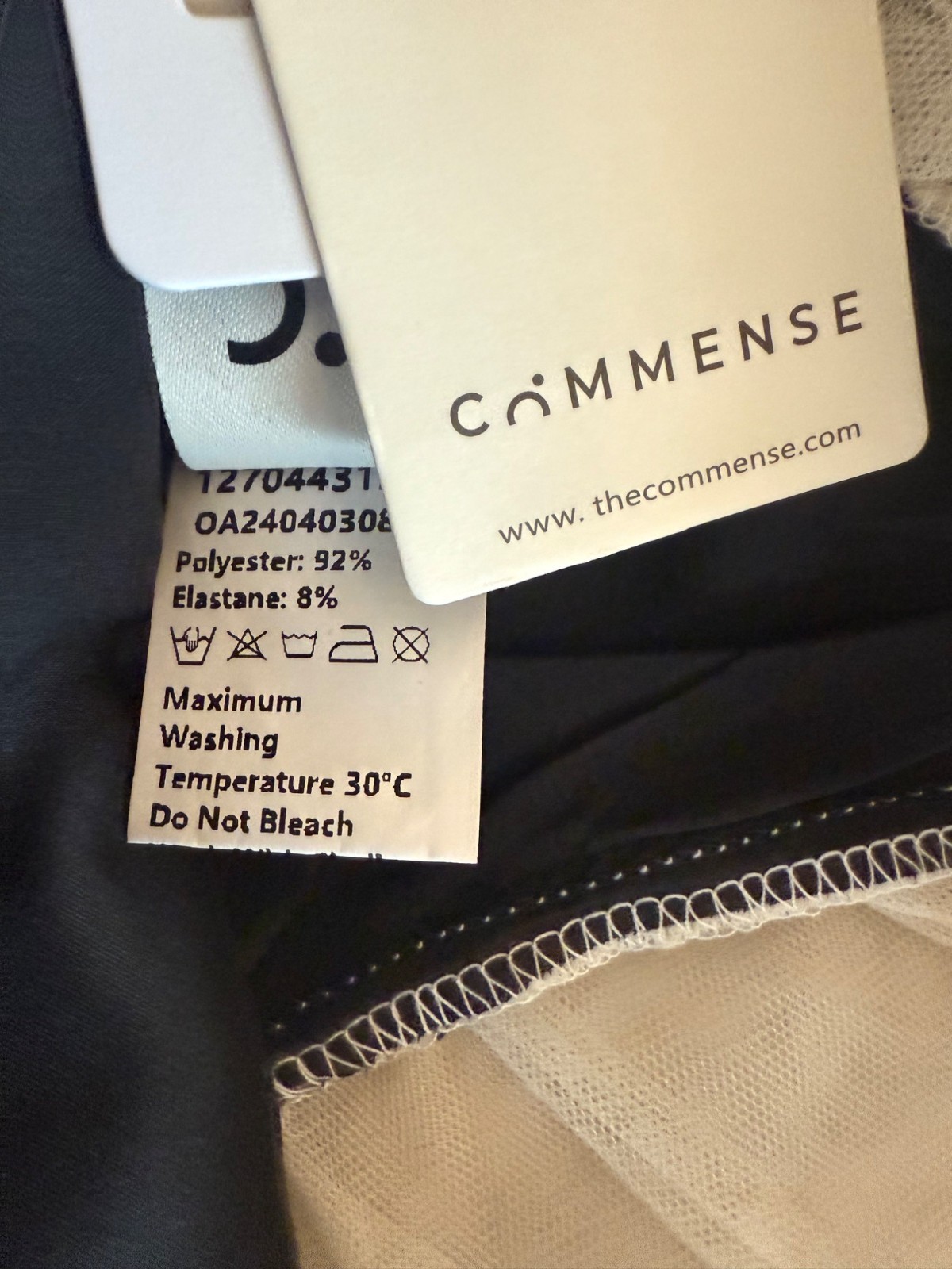 Commense Mixed Media Halter Midi Dress XS NWT Asymmetrical Sheer Dark Coquette