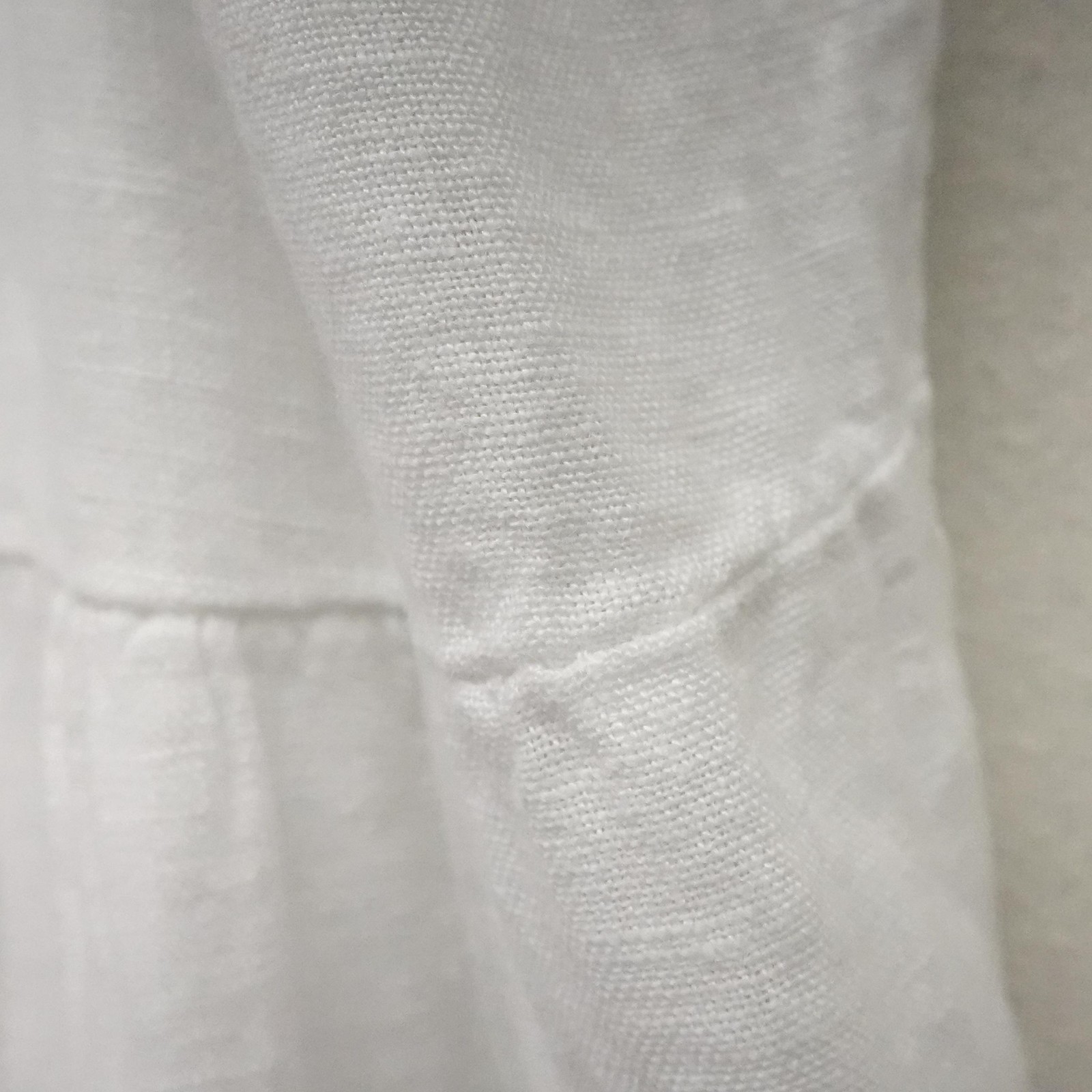 Valentina Naldi Dress Womens Medium White Linen Tiered Cover Up Made Italy