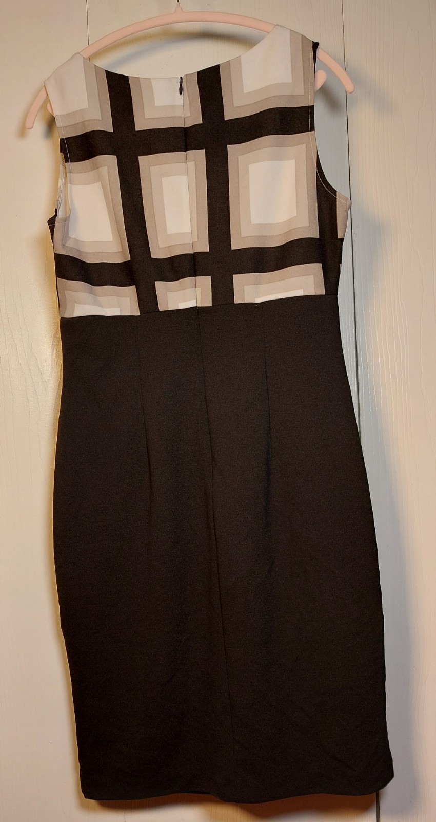 Danny and Nicole Bodycon Colorblock Dress Size 12 Sleeveless Pencil Stretch Knee
