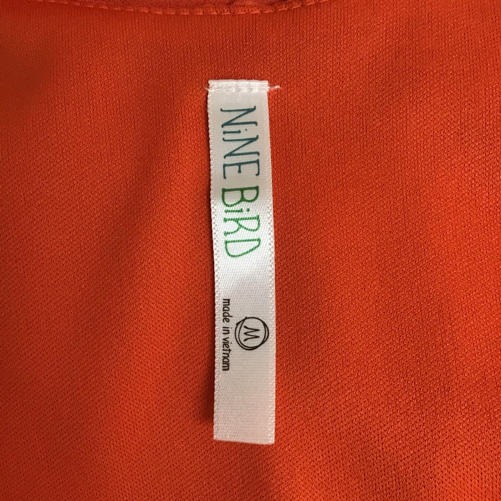 Nine Bird Womens A Line Dress Orange Maxi Embellished Neckline Spaghetti Strap M
