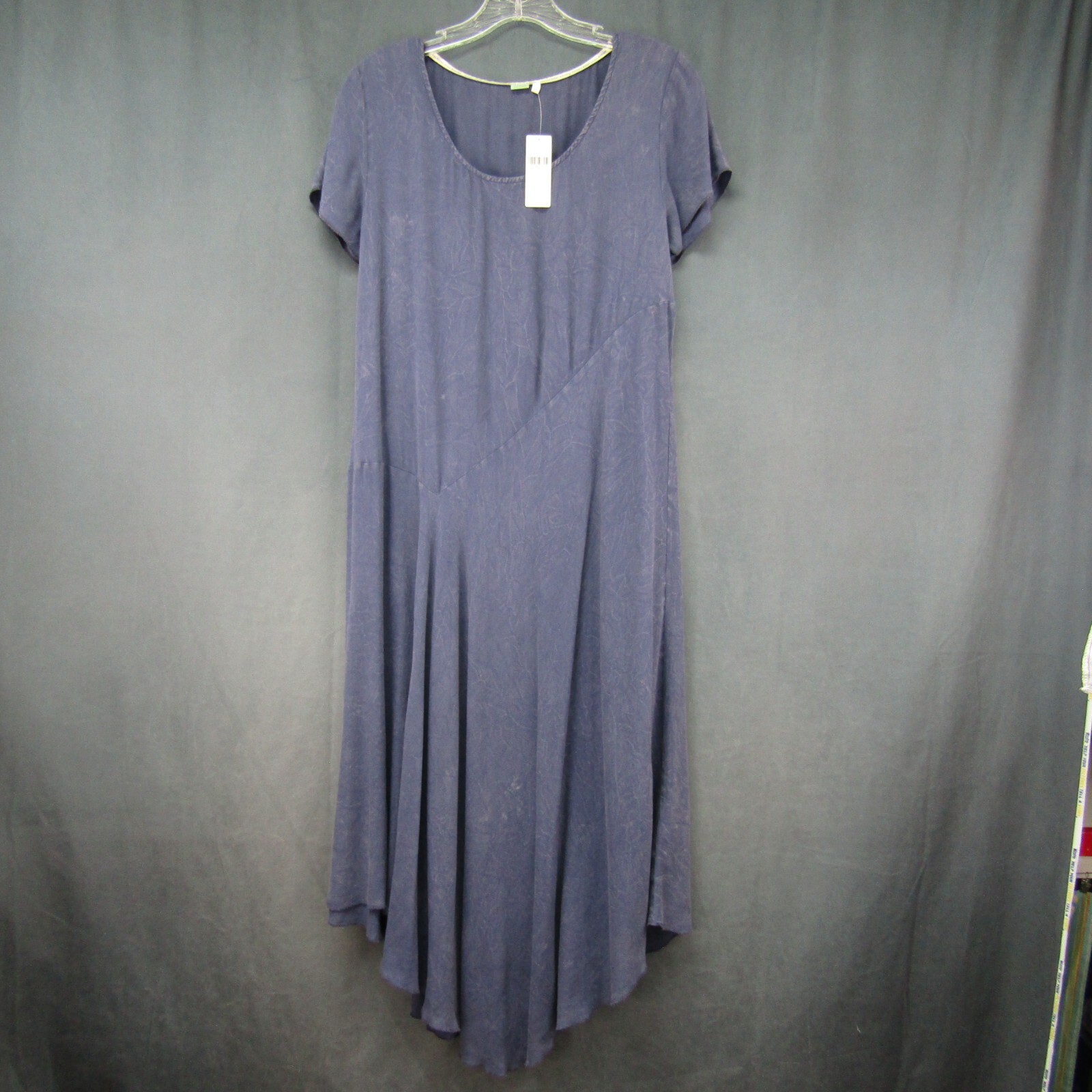 Anthropologie Saturday Sunday Weathered Blue Midi Dress Size XS Asym Hem New Tag