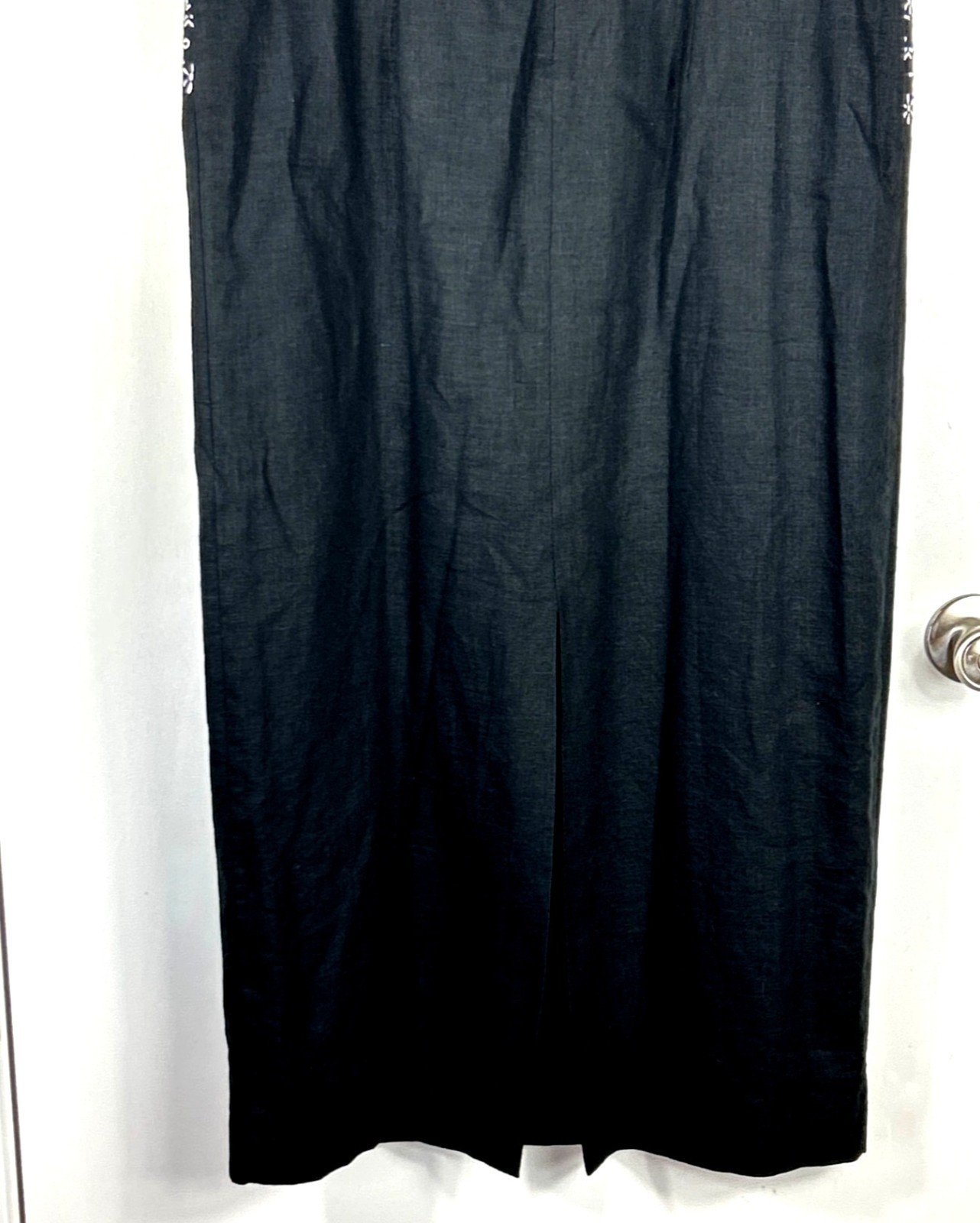 Jessica Howard Black Short Sleeve Linen Blend Maxi Dress Size 14