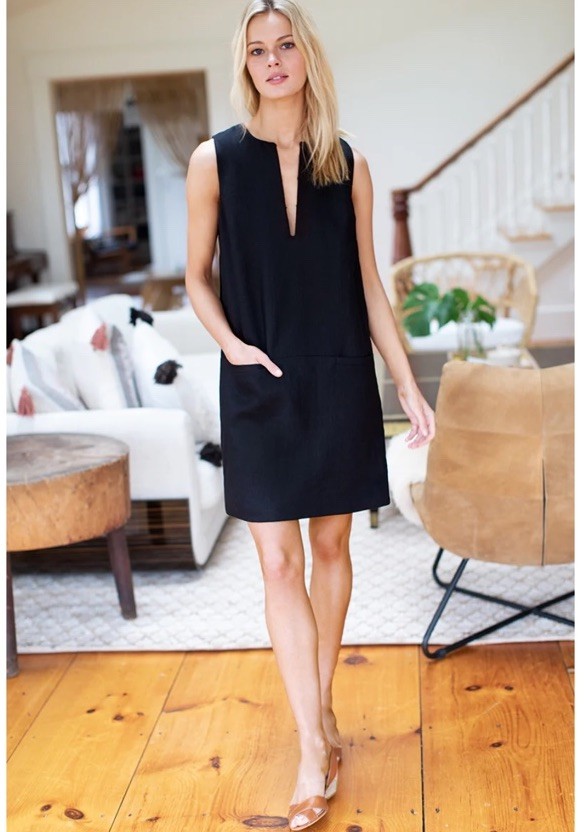 Emerson Fry Sleeveless A Line Mod Mini Dress Black