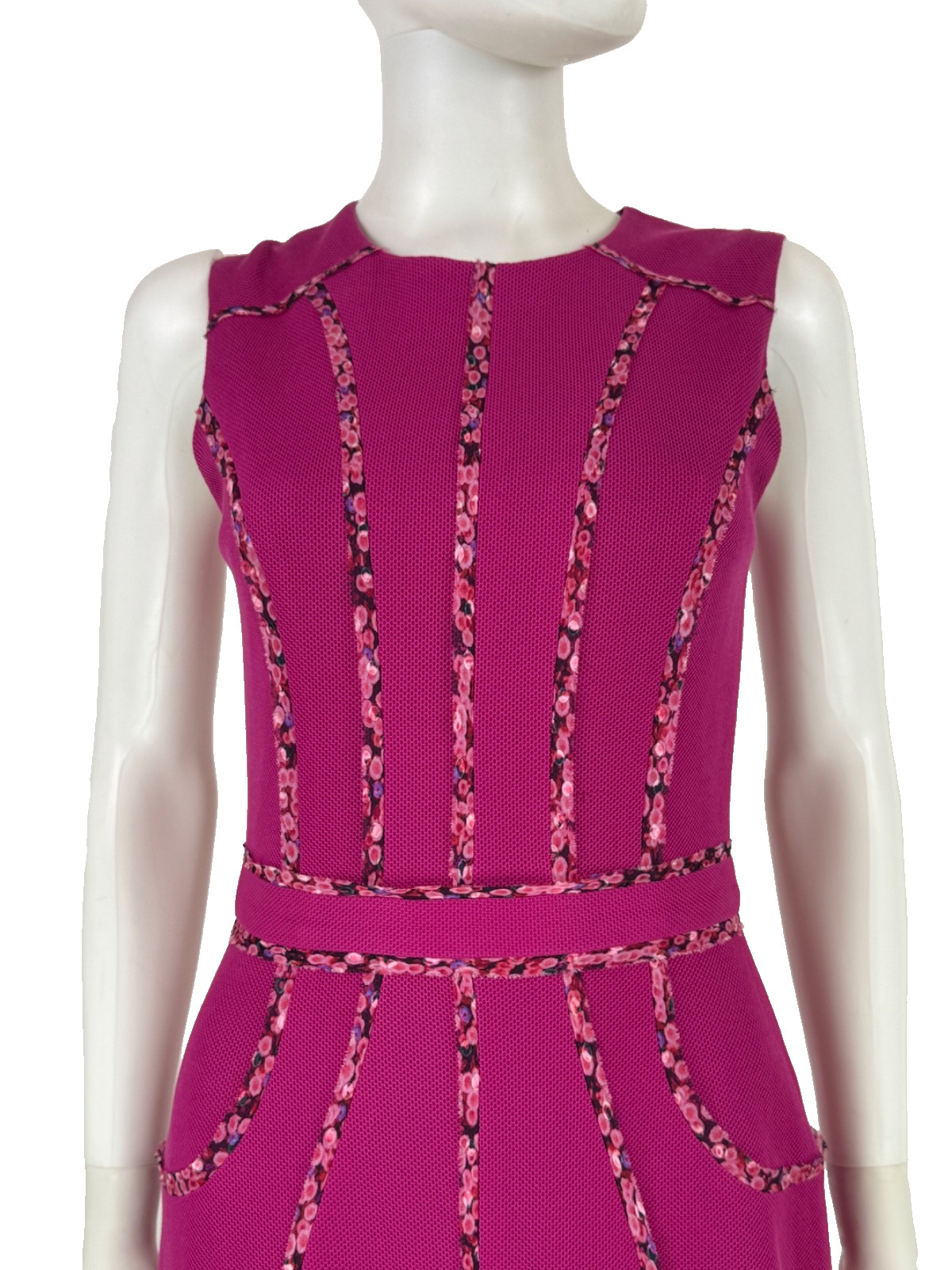 Jason Wu Auth Pink Cotton Stretch Dress 6 US 42 IT M Zip Sleeveless Silk Lined