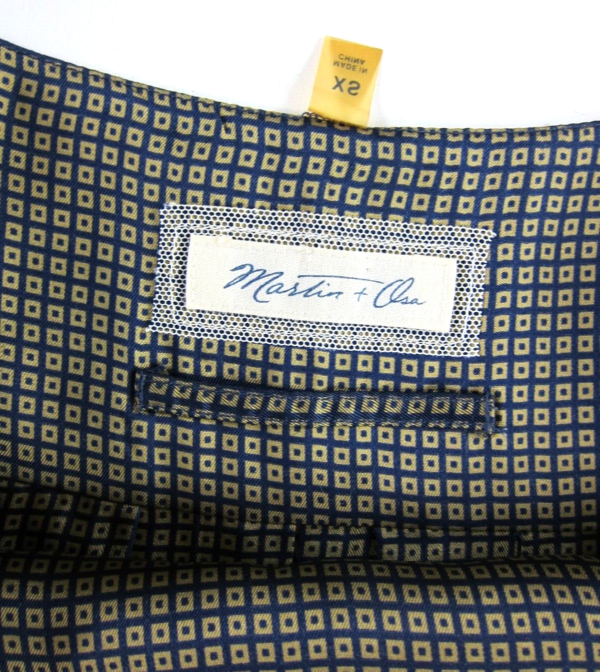 Martin + Osa Rayon Blue Brown Plaid 3/4 Sleeve Shift Tunic Shirt Dress XS