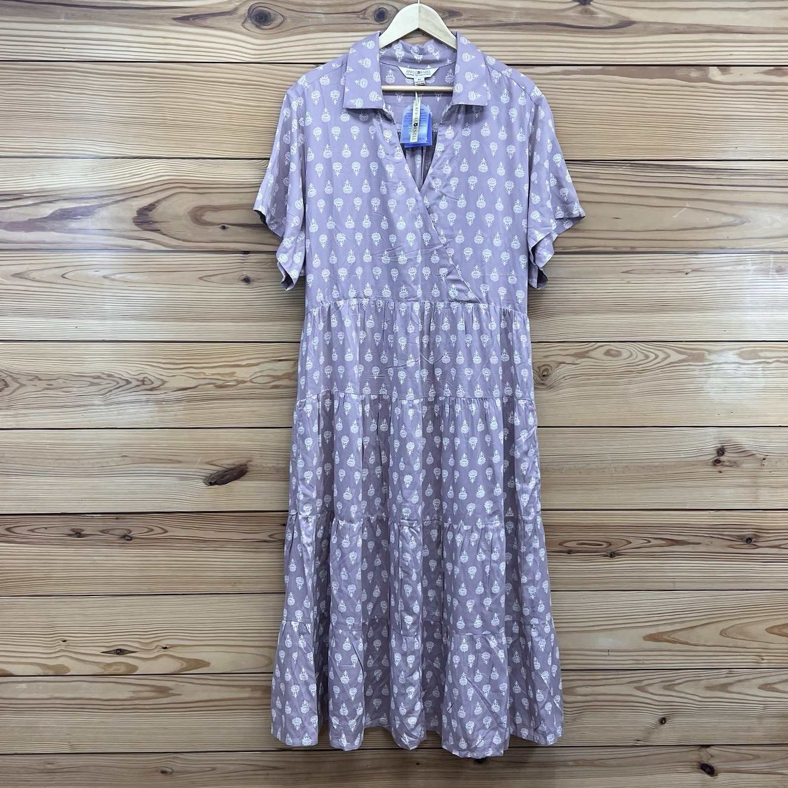 April Cornell Dress Womens 4X Burnished Lilac Sunflower DRA5362W Pockets NWT B59