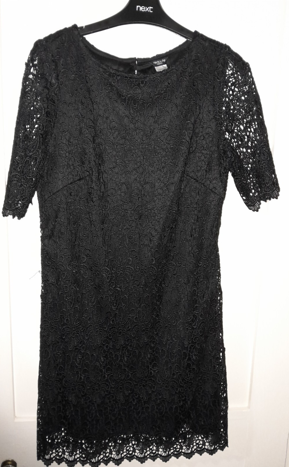 Ladies La Redoute Black Lace Short Sleeved Midi Dress Size 10 – VGC – Worn once