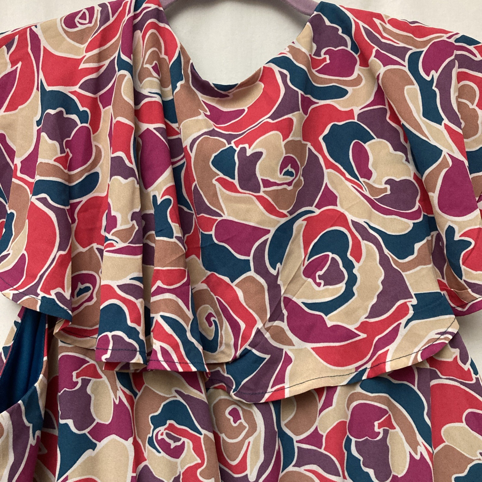 NWT Emily Wonder Women’s Plus Size Multicolor Lined Floral Sleeveless Dress – 1X