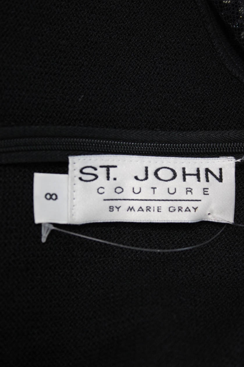St. John Collection By Marie Gray Women Maxi Wool Long Sleeve Dress Size 8