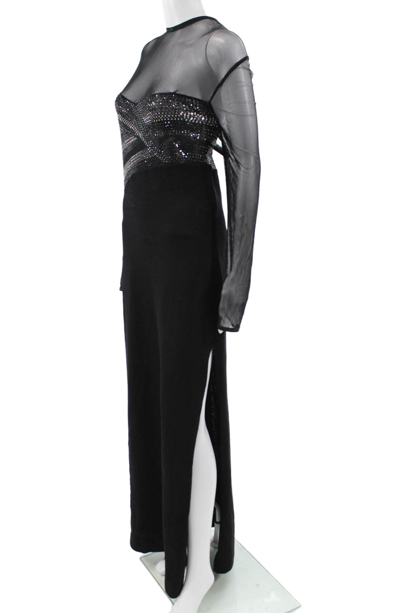 St. John Collection By Marie Gray Women Maxi Wool Long Sleeve Dress Size 8