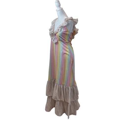 New with Tags All Things Mochi Amanda Dress in Pink Rainbow Size Medium