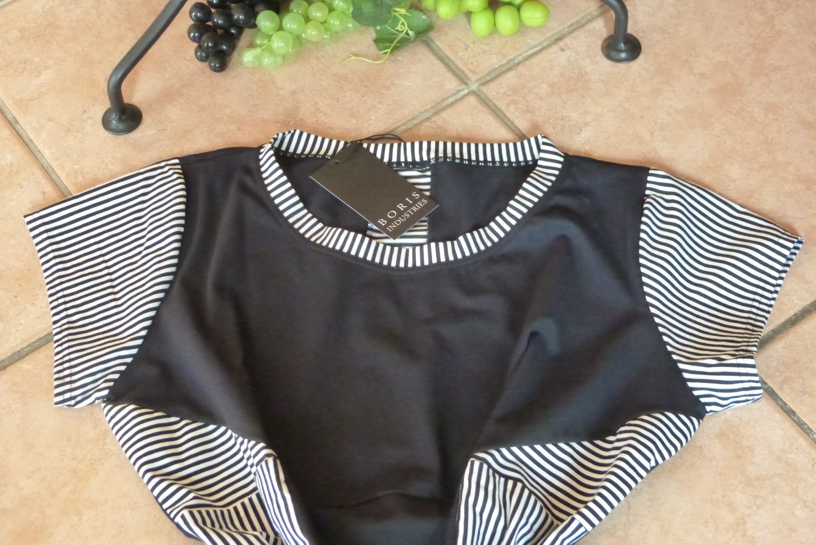 BORIS INDUSTRIES BALLOON Dress 48 50 (5) NEW! black white a shape lagenlook
