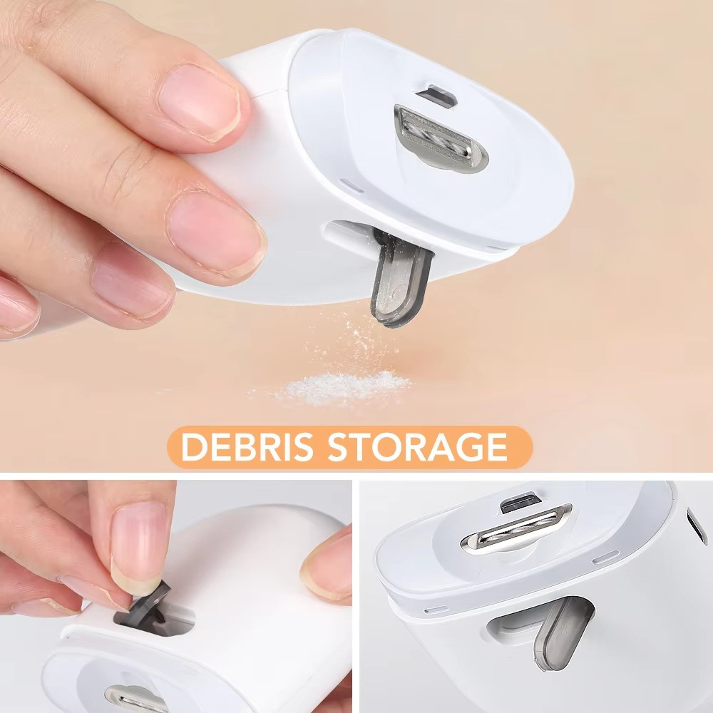 Electric Automatic Nail Clipper Manicure Trimmer White 1PC