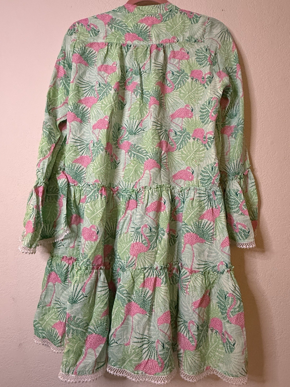 Kenny Flowers The Sunshine State Tunic Dress Flamingo Green/Pink Size S