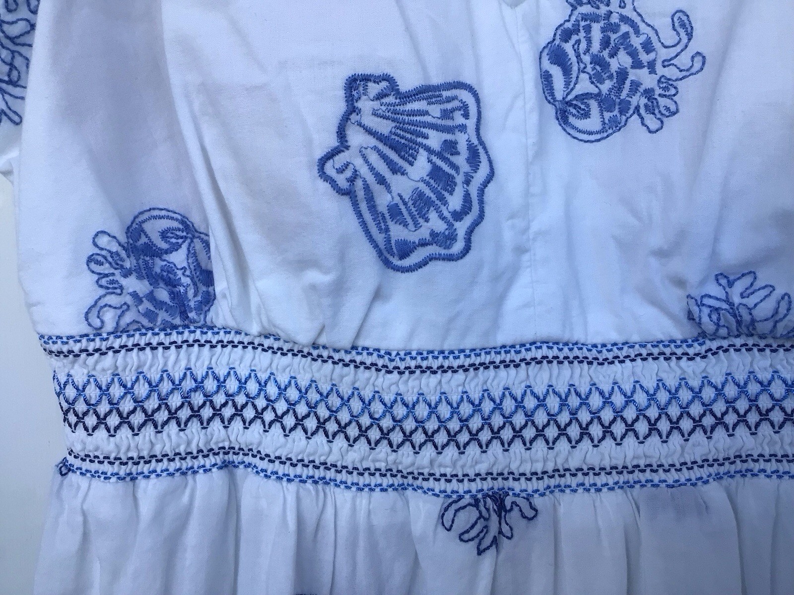 Lilly Pulitzer Sleevless “Zanna” Blue And White Seashell Pattern Maxi dress, 2.