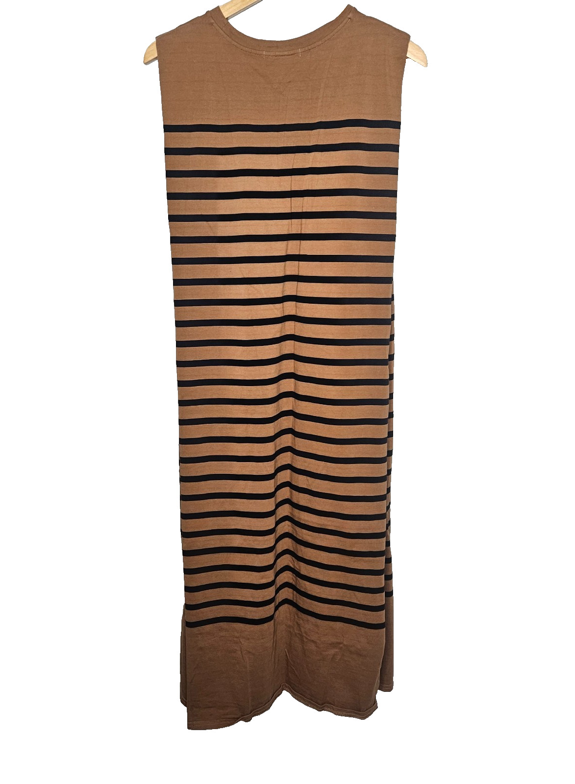 JOURNAL STANDARD Relume Maxi Dress M Sleeveless Brown Blue Striped 100% Cotton
