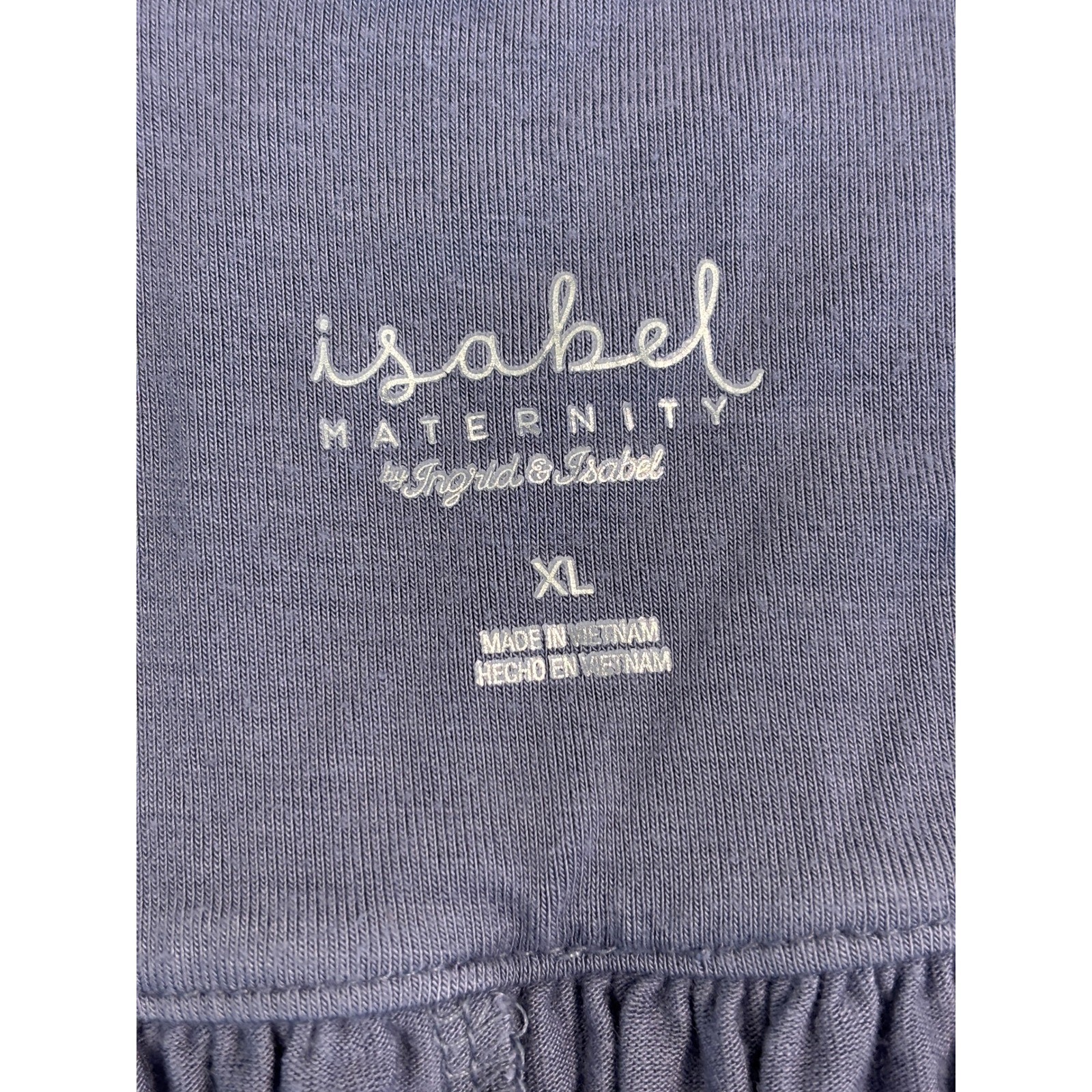 Isabel Maternity by Ingrid & Isabel Blue Purple Faux Wrap Maxi Dress XL Short