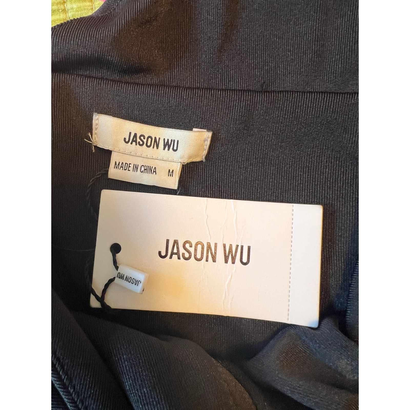 New Jason Wu Textured Cowl Neck Backless Spaghetti Strap Dress Slit Size Medium