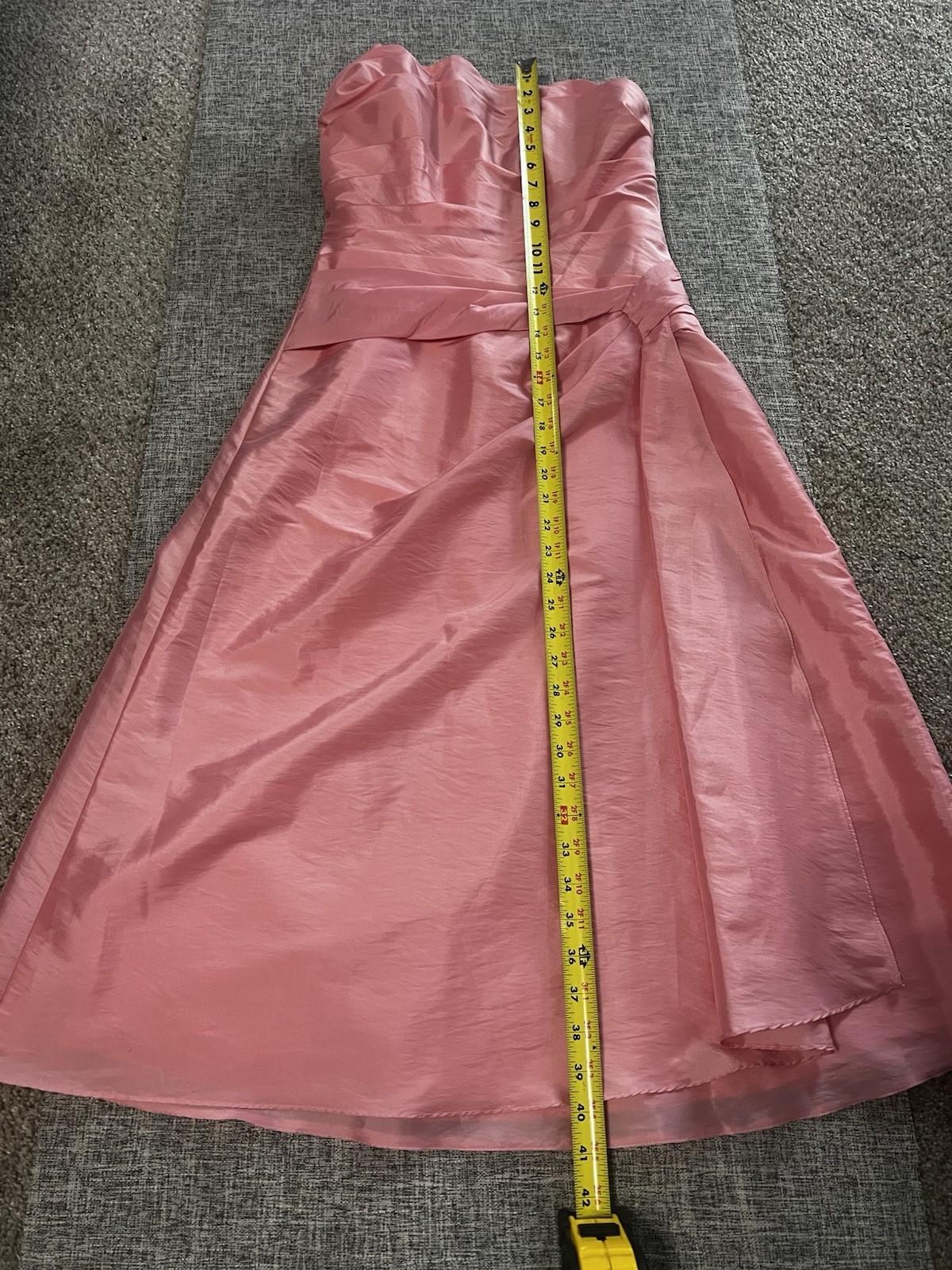 Pink Strapless Prom Dress B2 by B Darlin Size 8 Satin Formal Dress