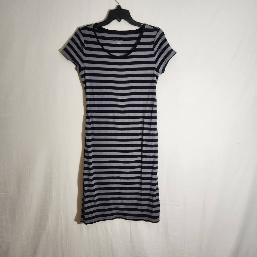 Liz Lange Womens T Shirt Dress Multicolor Striped Stretch Scoop Neck Maternity M
