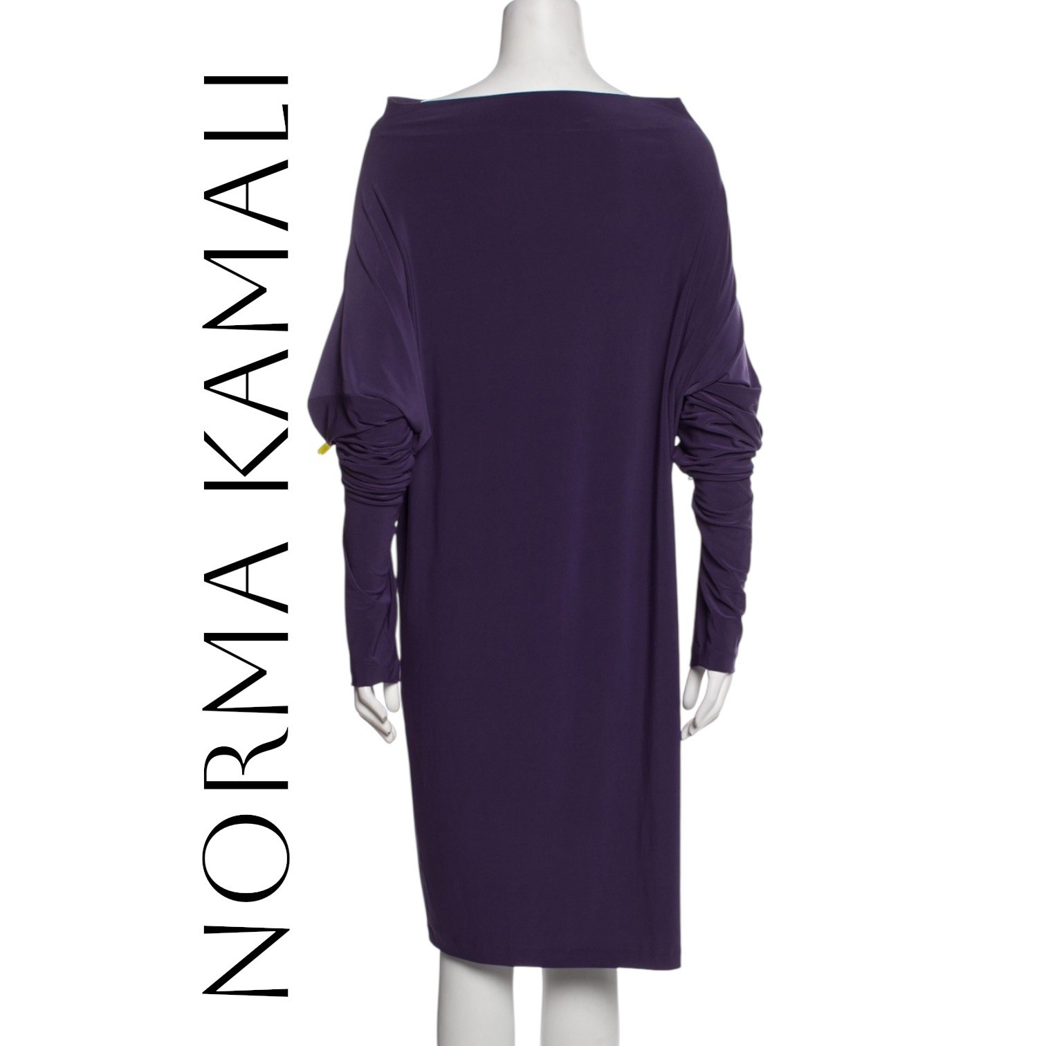 Norma Kamali NWT All In One 6 Way Convertible Jersey Dress Womens M Dark Purple