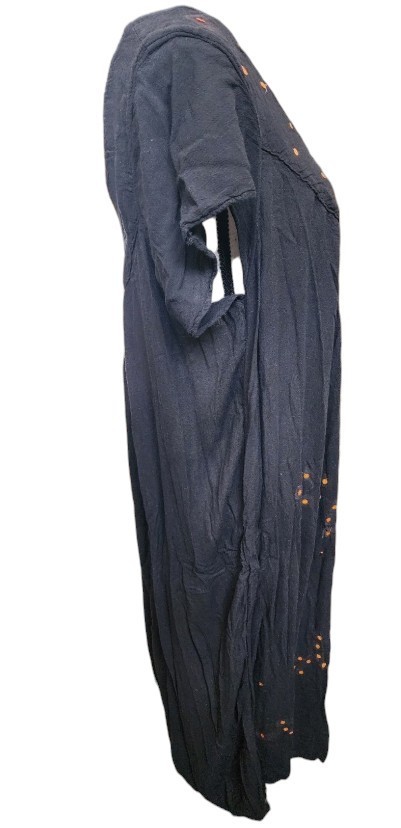 Just Love Boho Hippie Black Embellished Dress OS Black