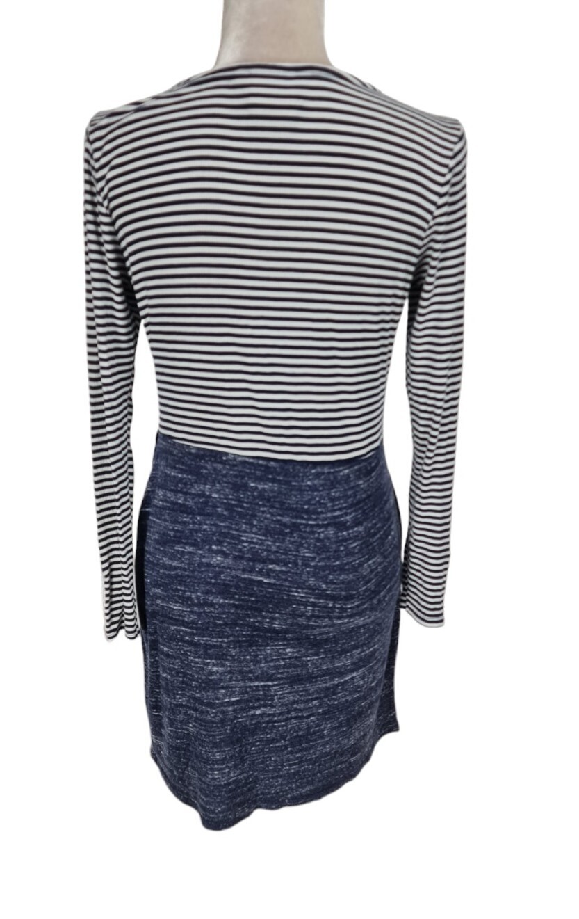 dolan Left Coast Collection Womens Sheath Knee Length Size M Blue Striped 28P