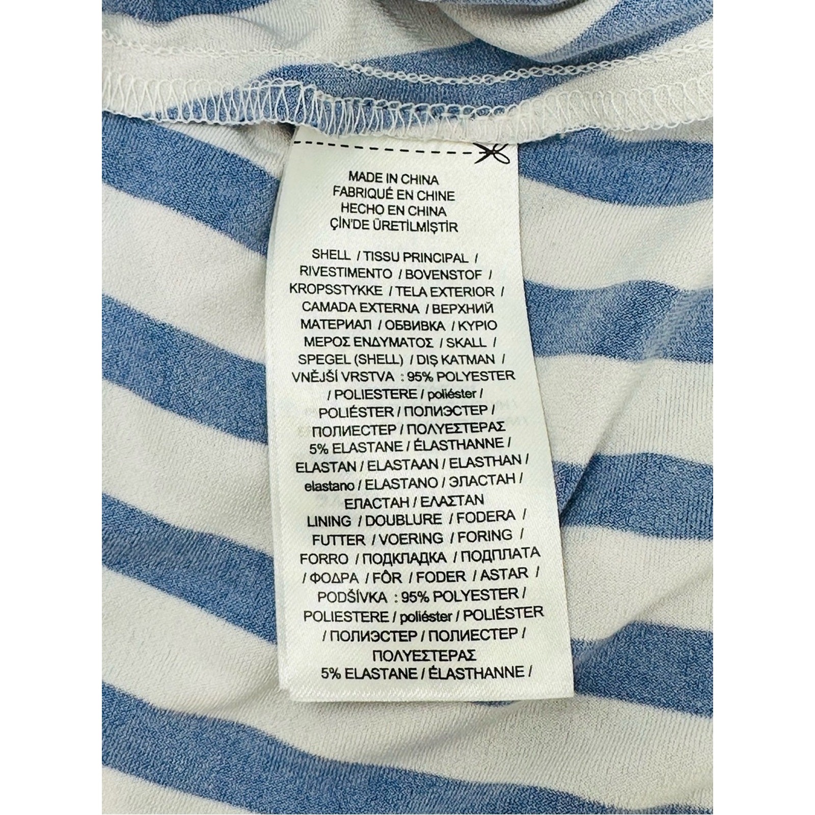 Lauren Ralph Lauren Blue White Striped Surplice Midi Dress Size 6 Coastal Preppy