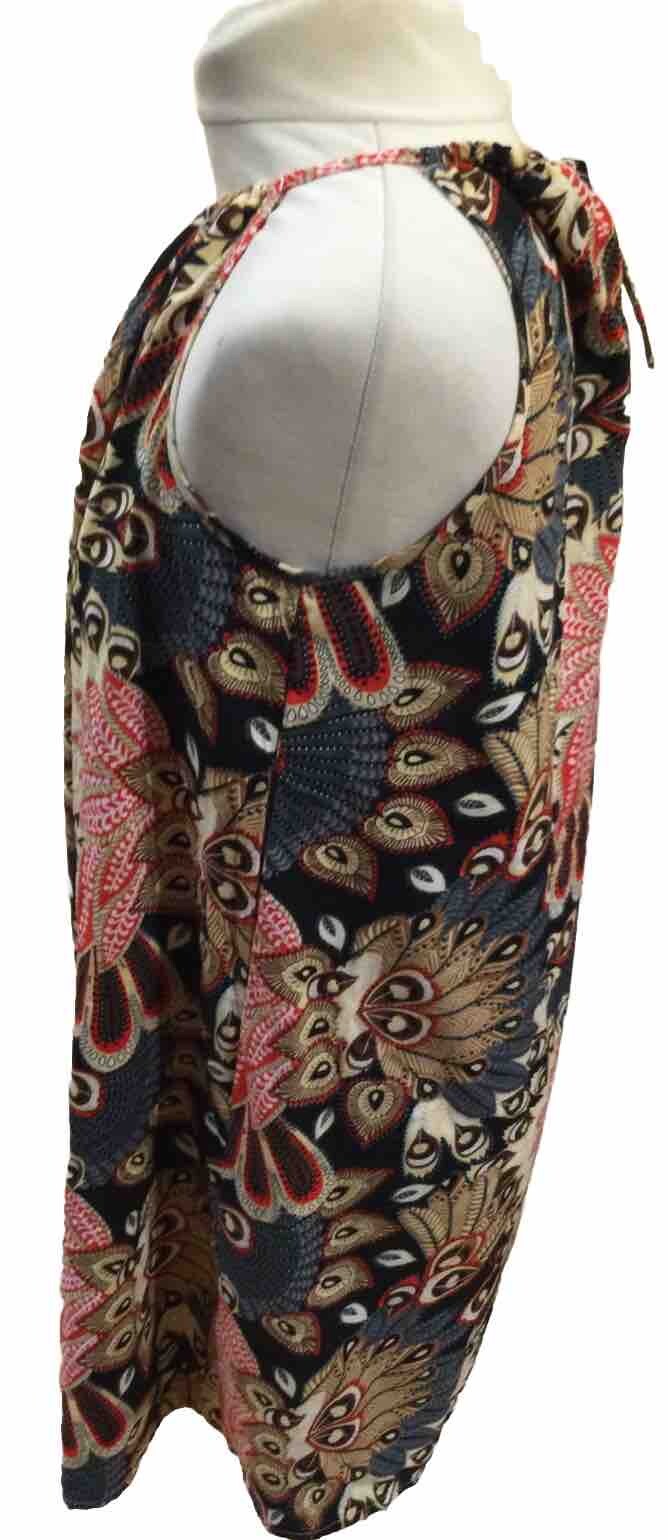 SHEIN Multicoloured Lightweight Sleeveless “Leafy” Dress U.K. Large