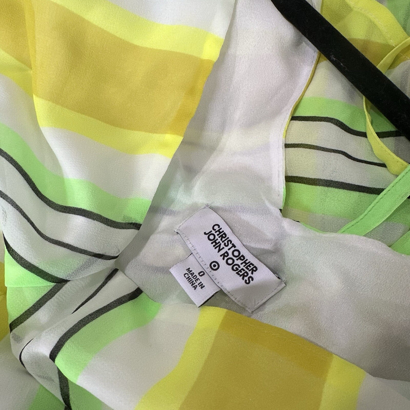 Christopher John Rogers Target Striped Sleeveless Dress Yellow/Green SZ 0 NWT