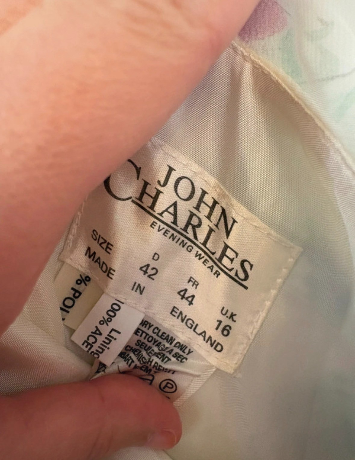 Damaged Please Read Desc + See Pics Vintage John Charles 80s Prom Dress Florals
