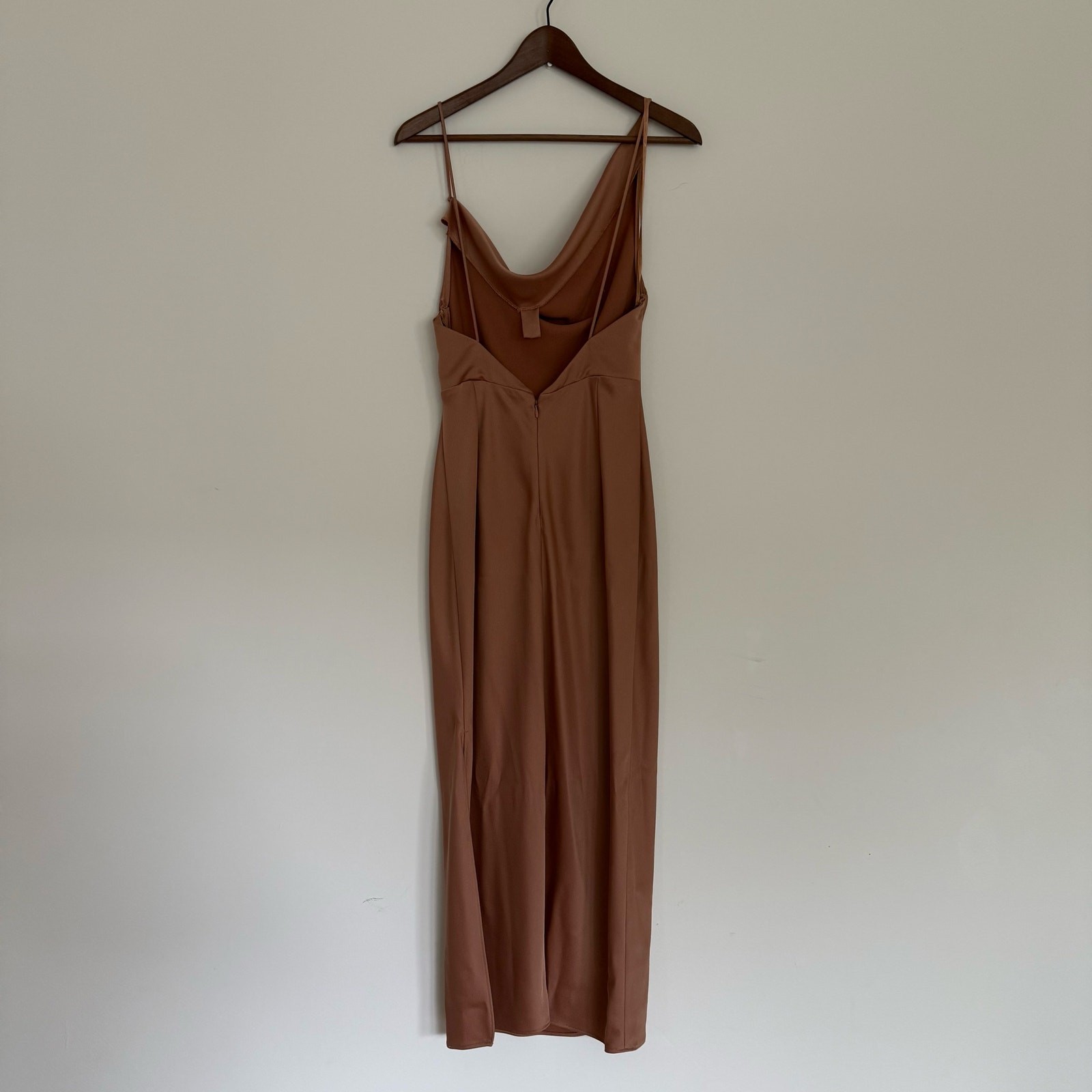 BHLDN August Satin Charmeuse Midi Dress Neutral Size US 8