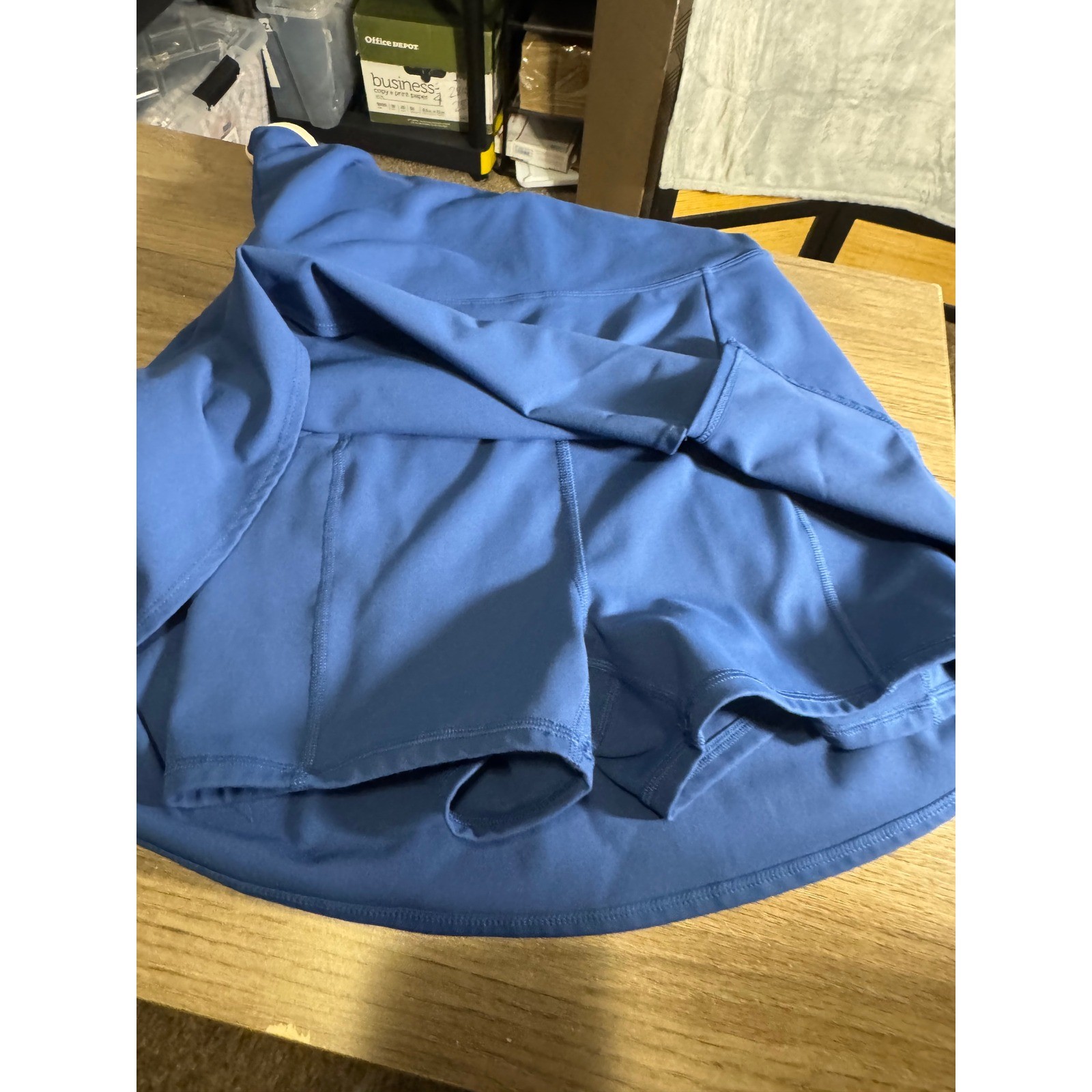 JoyLab Blue Active Dress with Built-in Shorts and Shelf Bra Medium