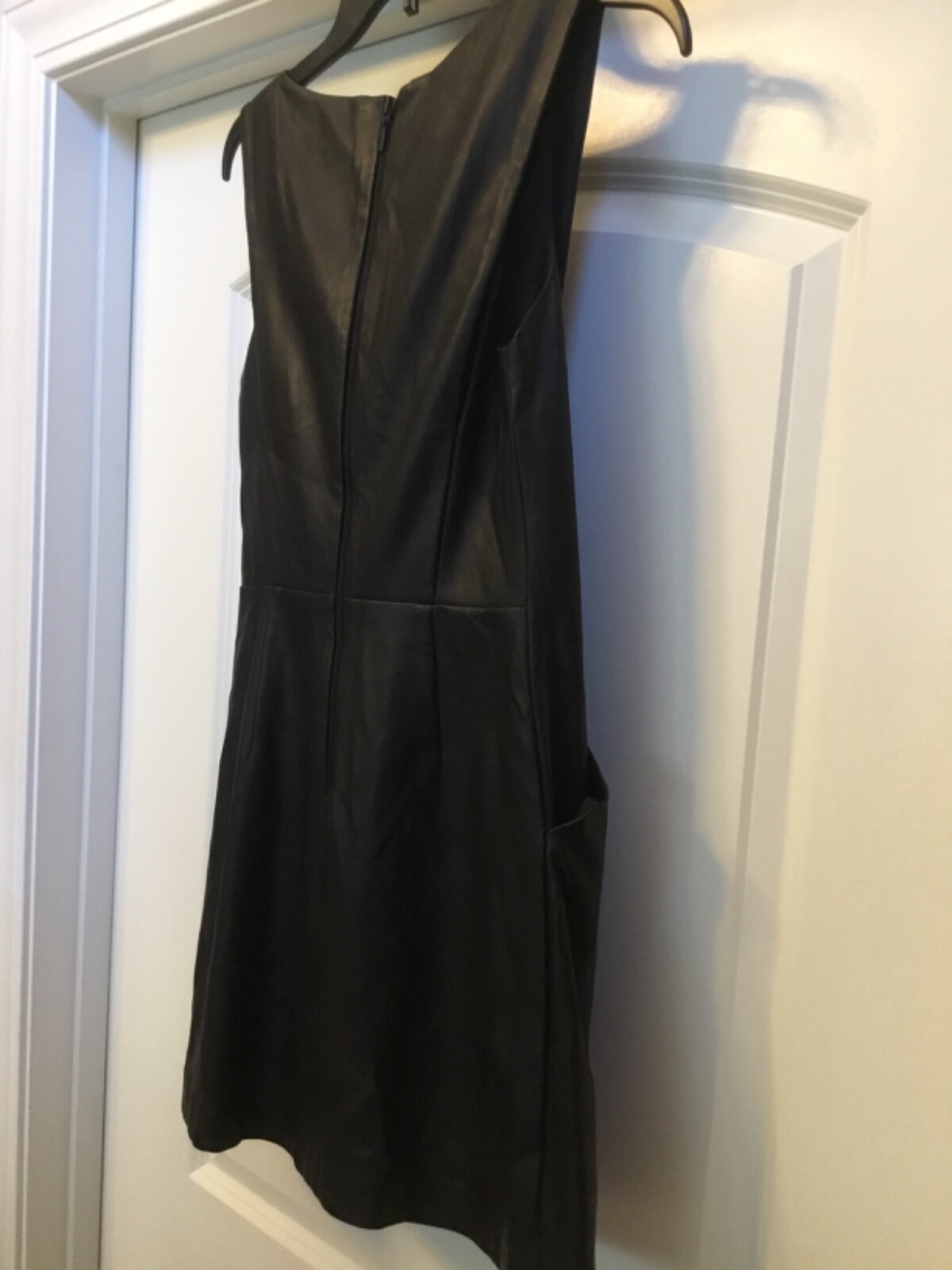 A/X Armani Exchange black faux leather shift dress – Size 2 – Sleeveless – NEW