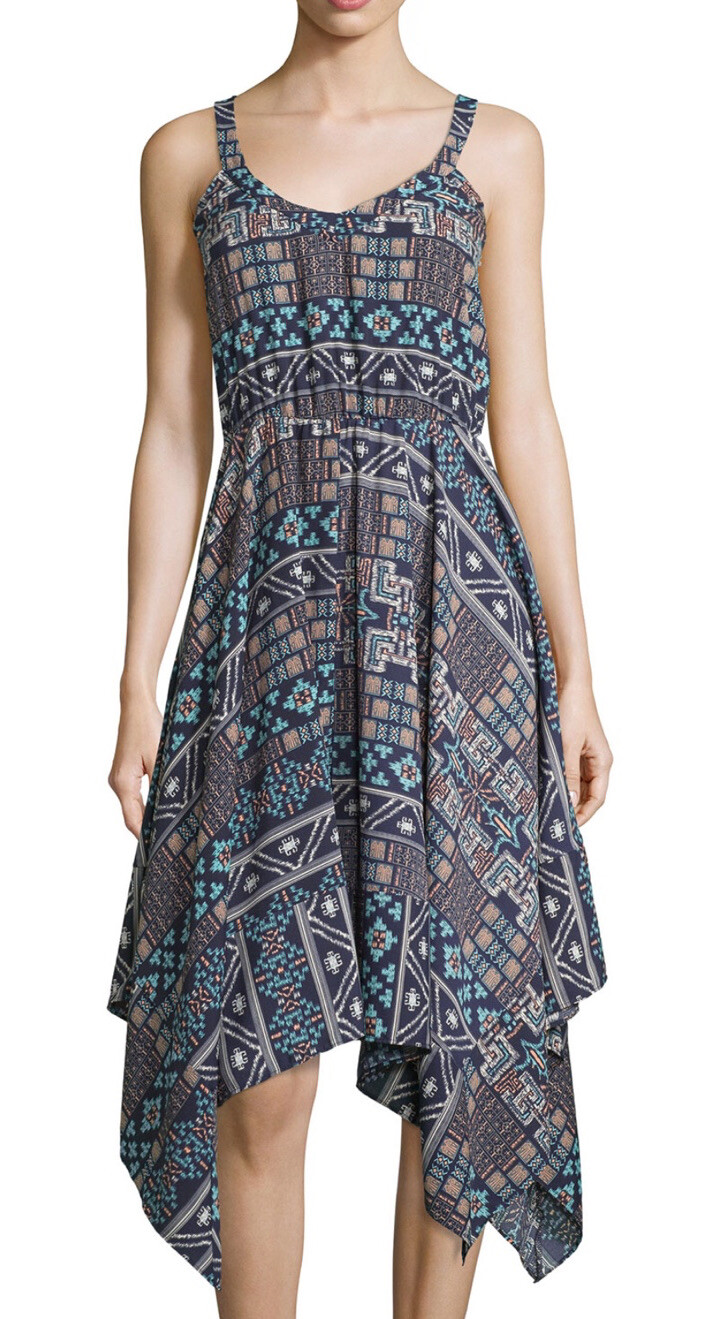 NWT Women’s Casual Couture by Green Envelope Tribal Print Dress Sz Medium