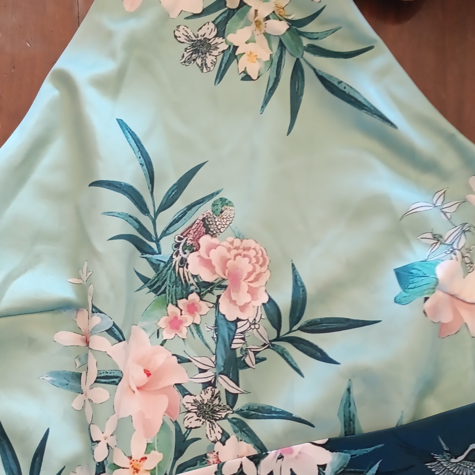 VENUS Halter Dress. Blue, Turquoise And Pink, Size L
