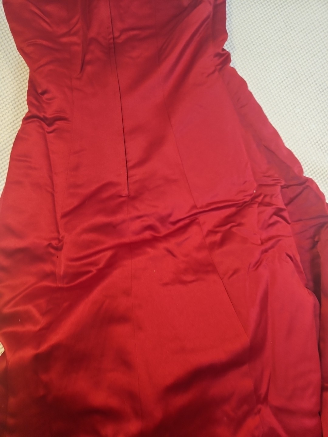 Cherish Apparel womens red satin formal dress size 16 Polyester