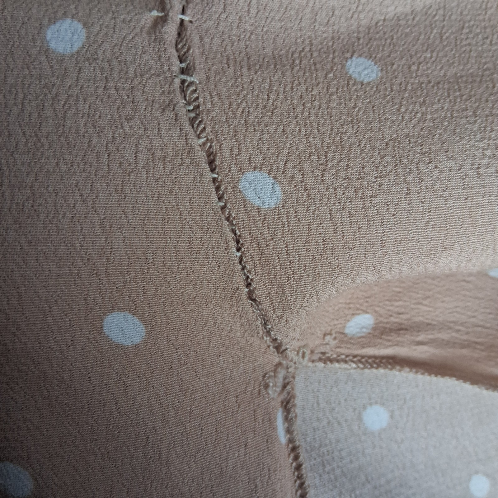 VICI Polka Dot Maxi Dress Flowy Feminine Neutral Tones European Summer Rayon M