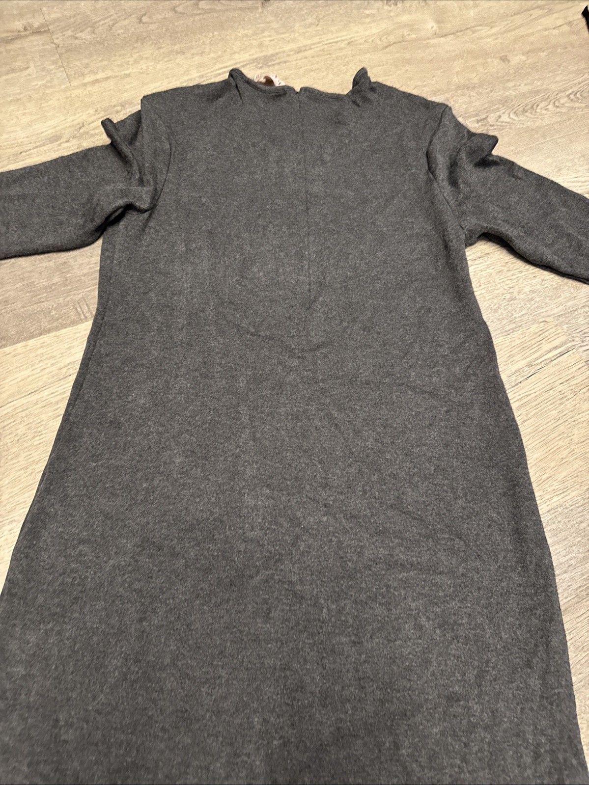 Philosophy grey mini dress back zip three-quarter leave size XL Stretch Soft
