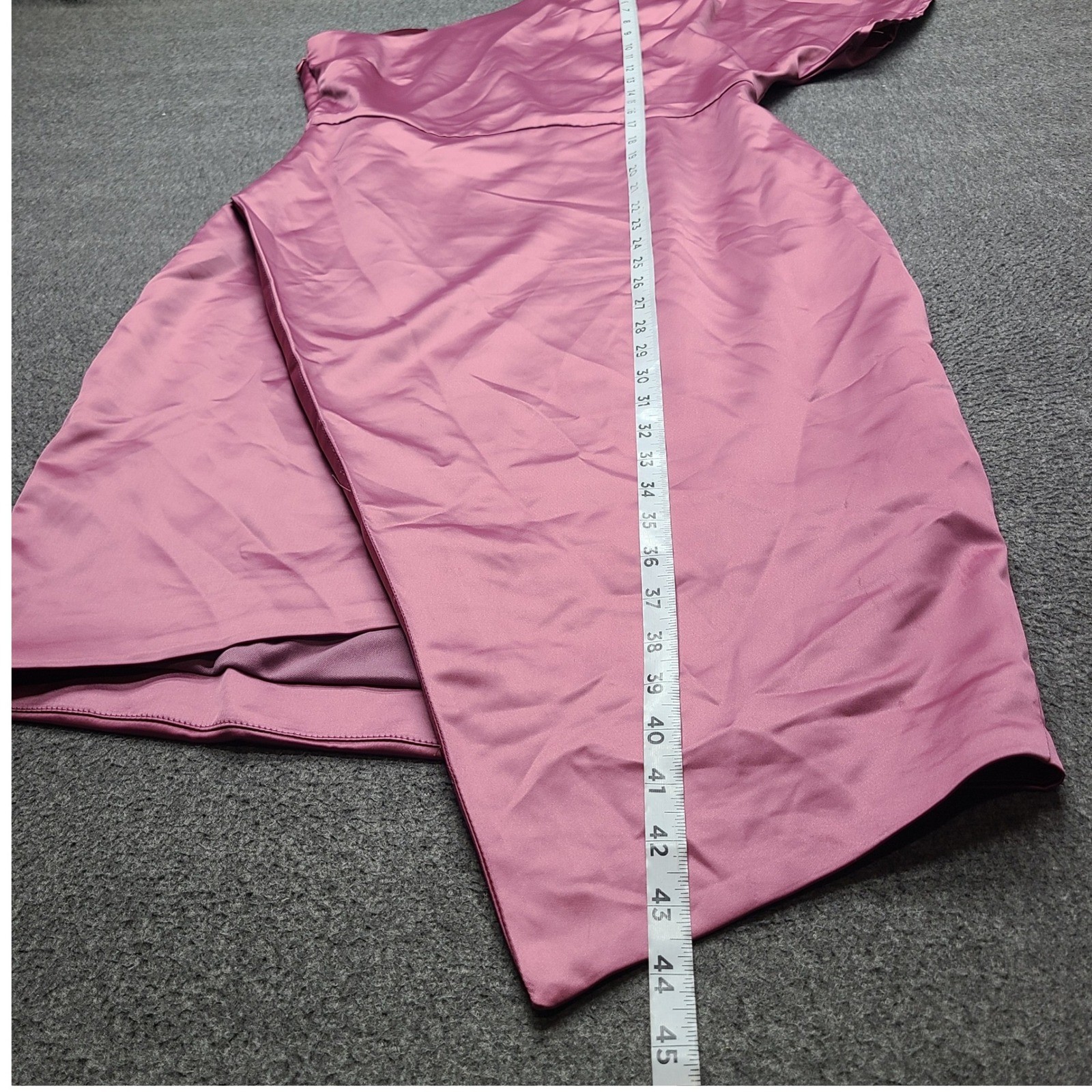 She + Sky Ally One Shoulder Midi Dress Women Large Mauve NEW Asymmetrical Satin