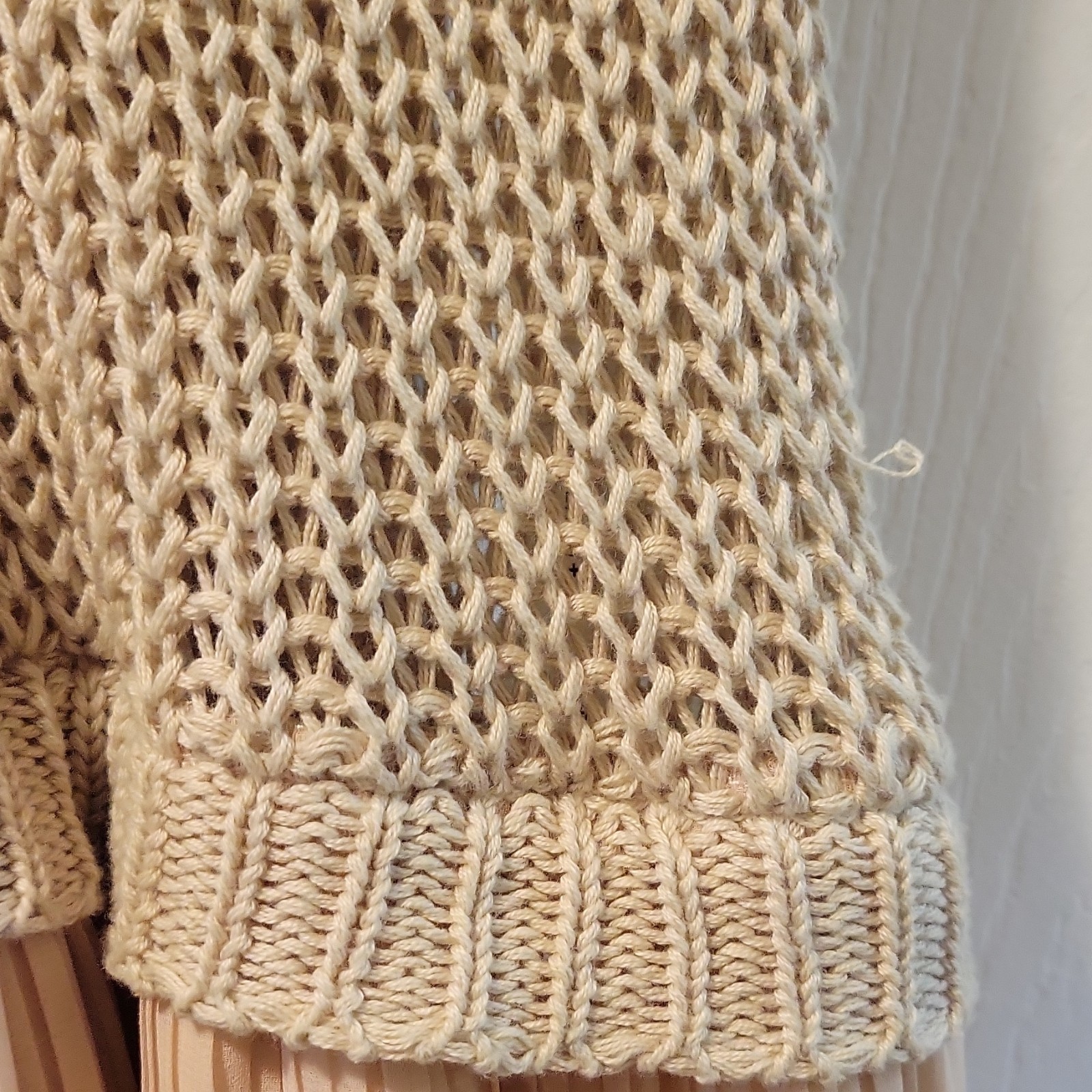 Vintage Forever 21 Knit Flowy Summer Dress beige/pink
