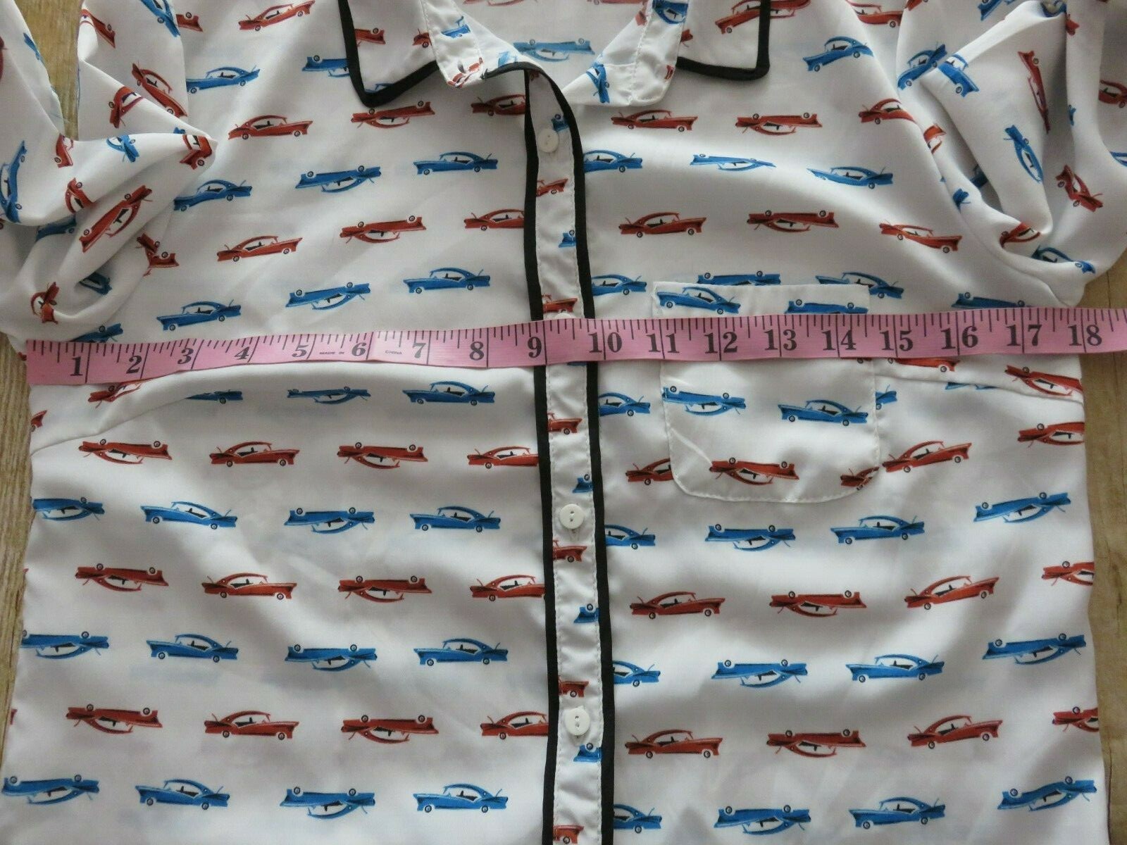 Cooperative Dress Car Print Button Down Short Multi Color Pop Art Retro S