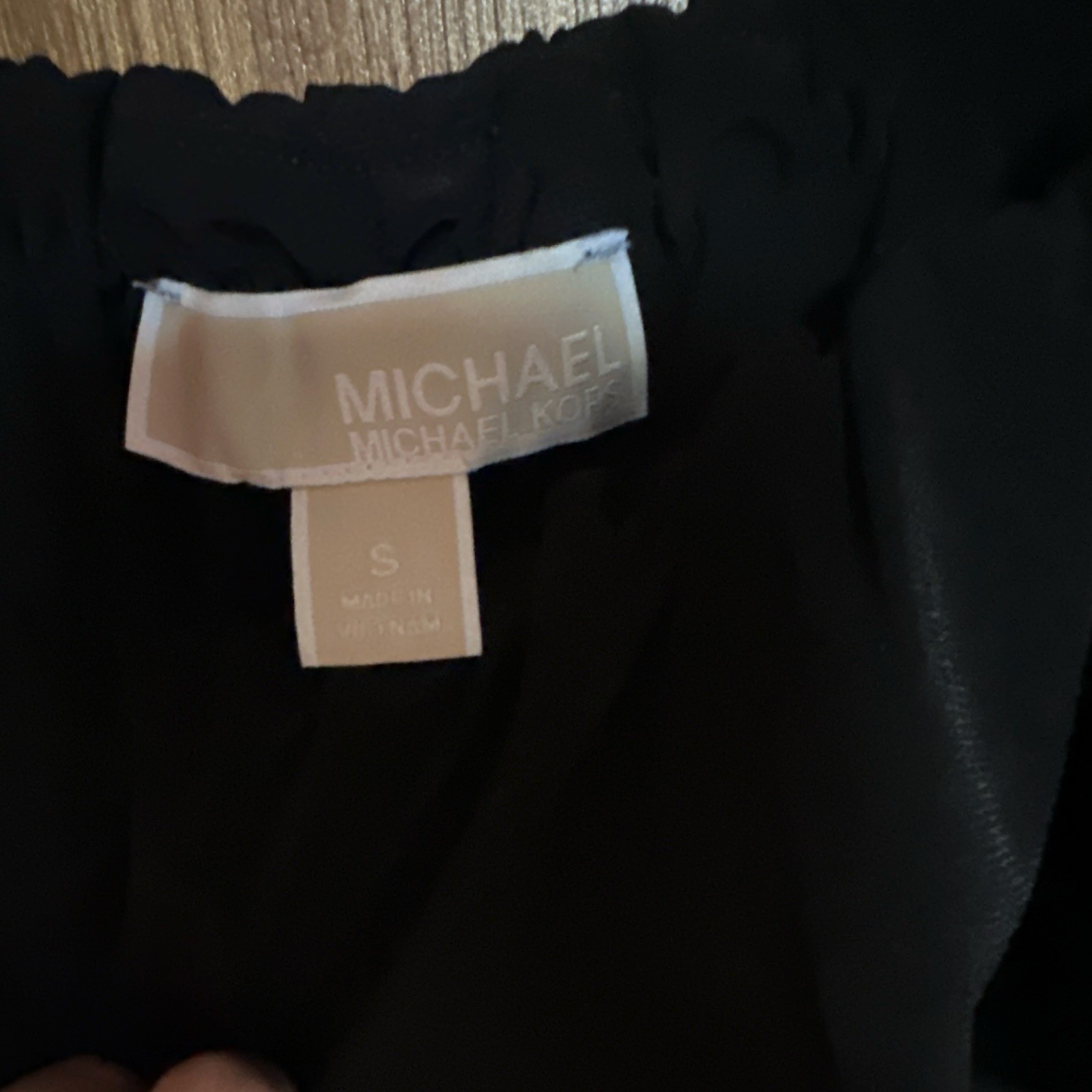 Michael Michael Kors Black Off Shoulder Ruffle Chiffon Short Dress S Shift