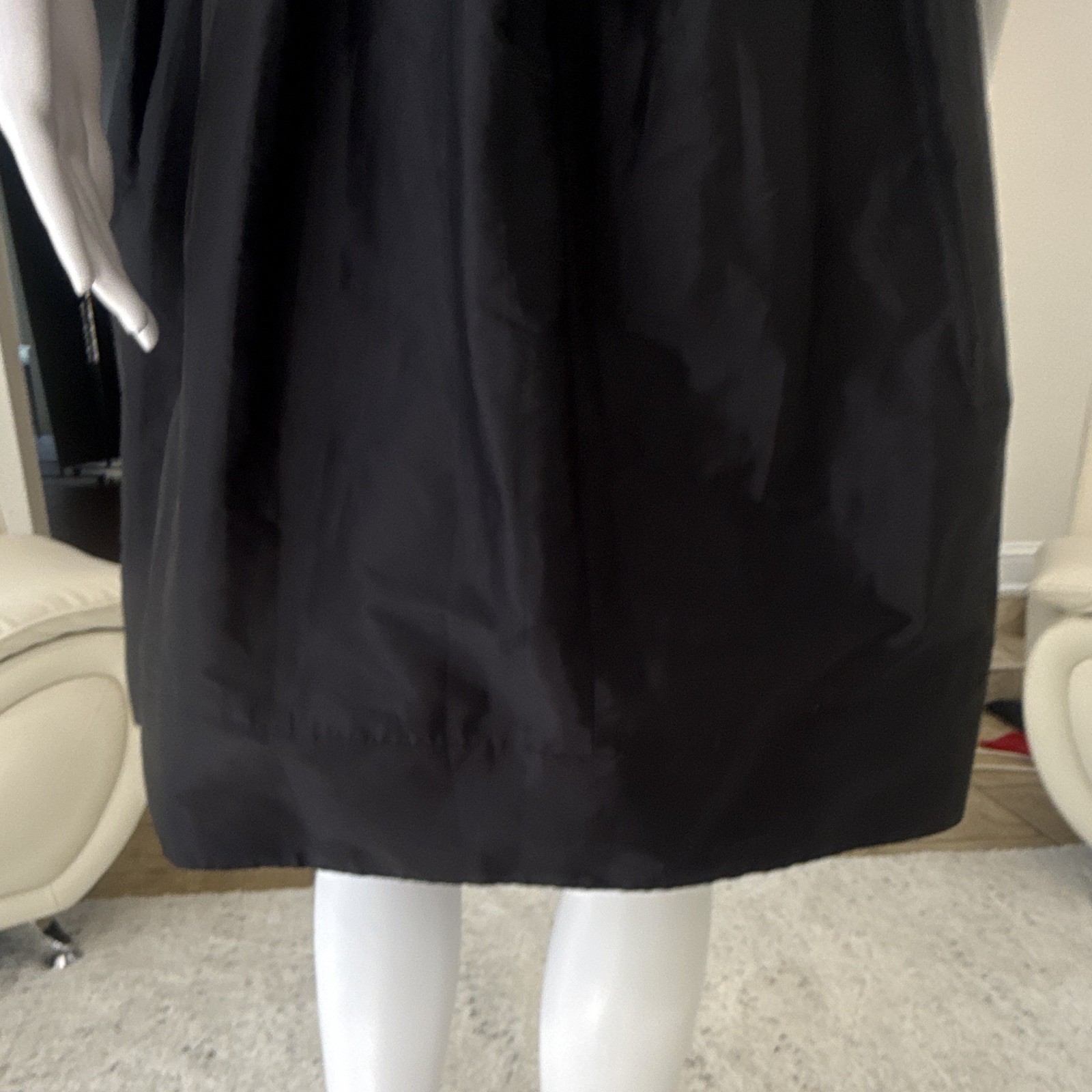Alexia Admor Black Silver Geometric Jacquard Fit & Flare Pocket Cocktail Size M