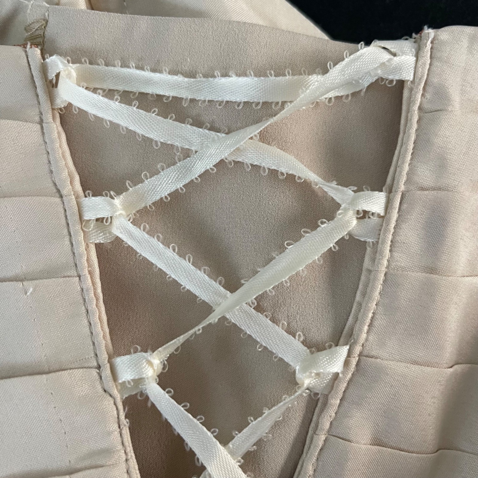 Unique Vintage Corset Ruffle Tulle Party Dress Size S/4 Fairy Coquette Hoco Prom